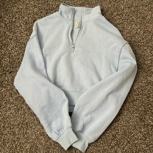 Baby blue crop shirt